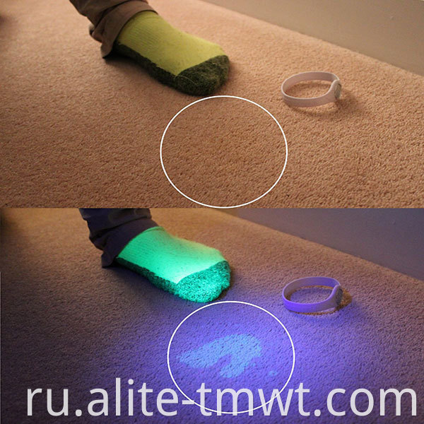 Перезаряжаемый фонарик фонарика с фонариком ультрафиолетовой ультрафиолетовой факел с масштабированием